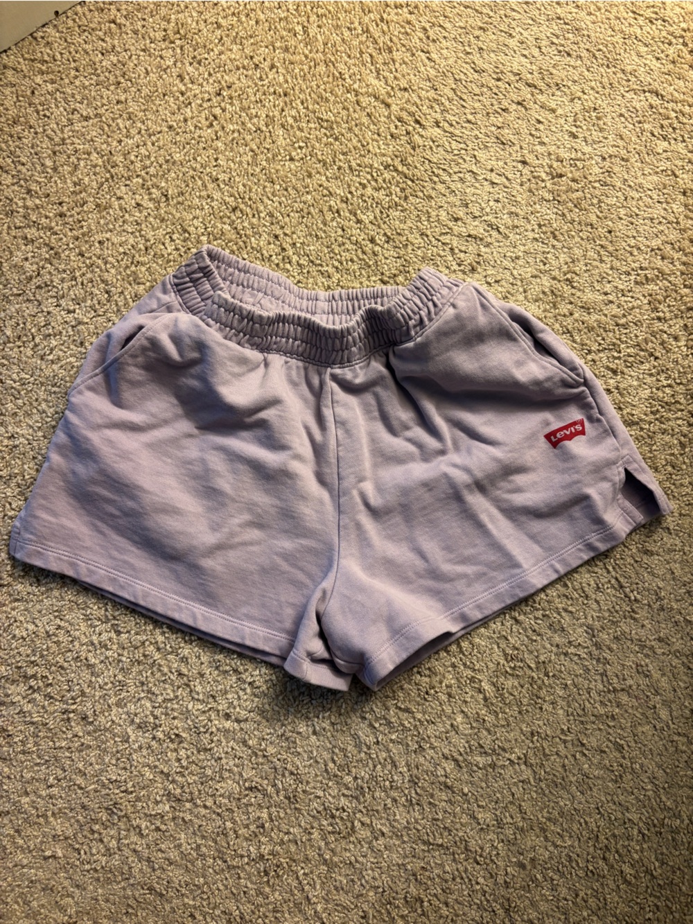 Levi's Light Lavender Elastic Waist Athletic Shorts